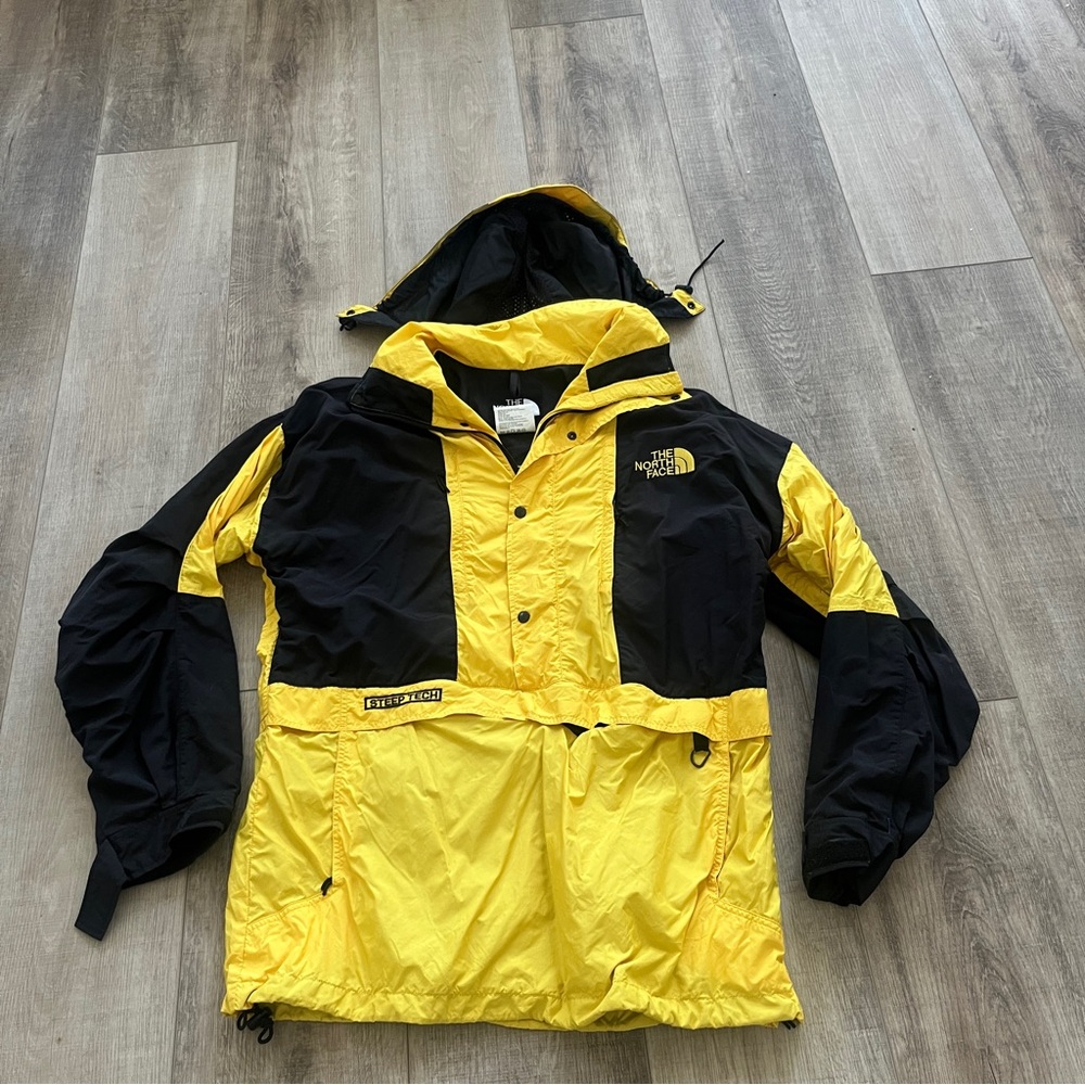 THE NORTH FACE NWOT SteepTech Scot Schmidt Jacket Zip Hood Men L 56” Yellow Blk